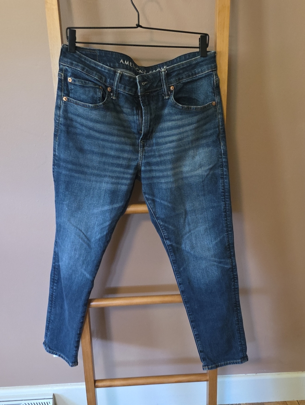 American Eagle Light Blue AirFlex+ Jeans - Blue